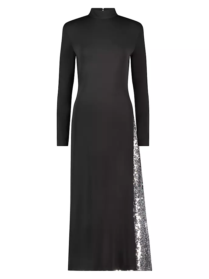 

Платье с вырезами и вставками из пайеток Bcbgmaxazria, черный