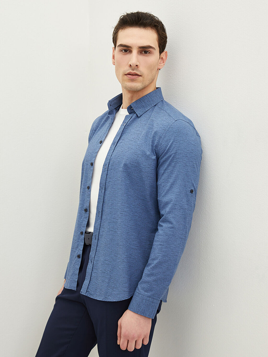 

Slim Fit Оксфордская мужская рубашка с длинным рукавом LCWAIKIKI Classic