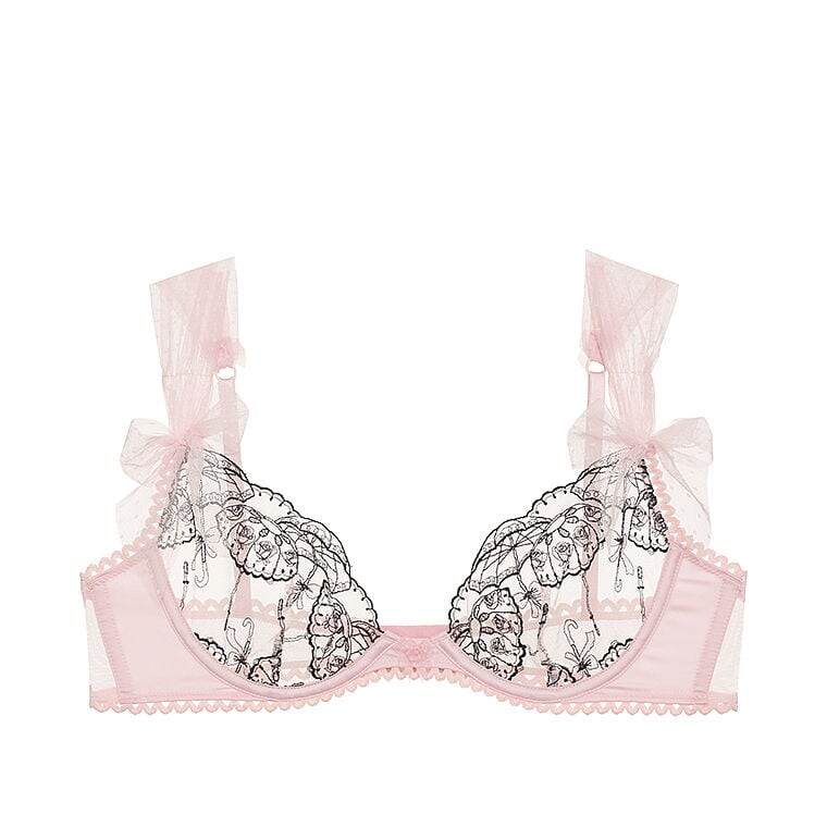 

Бюстгальтер For Love & Lemons Rue Underwire, розовый/черный