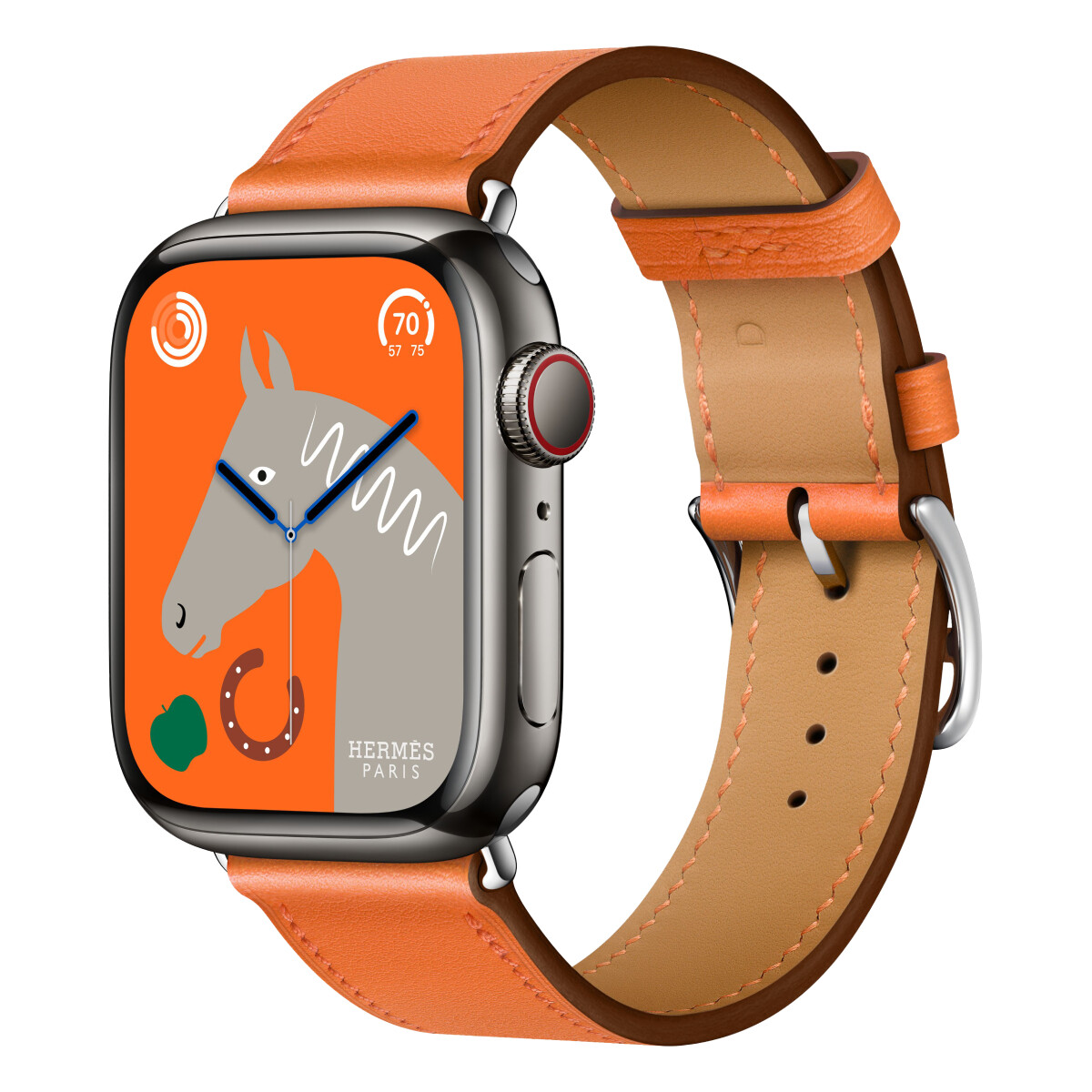 

Умные часы Apple Watch Series 8 Hermes (GPS + Cellular), 41мм, Space Black/Orange