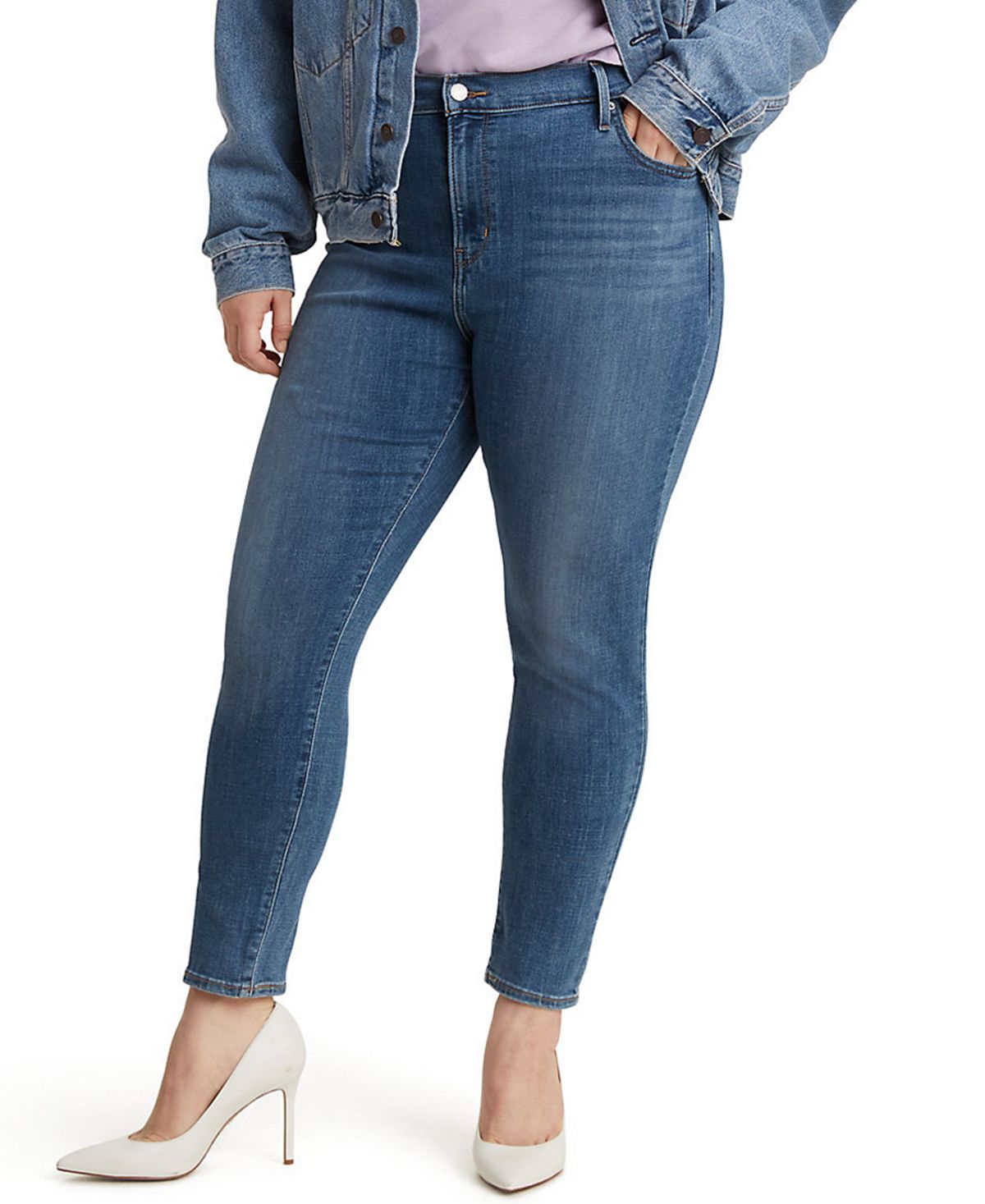 Джинсы-скинни trendy plus size 721 с высокой посадкой Levi's, мульти - фото