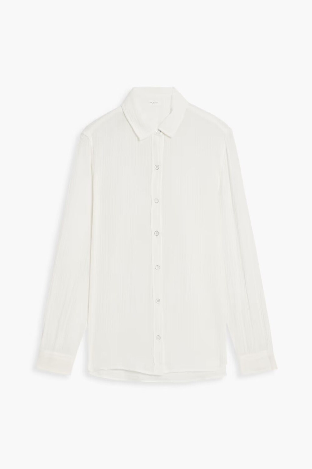 

Рубашка Quinn из мятой хлопковой марли Rag & Bone, цвет Off-white