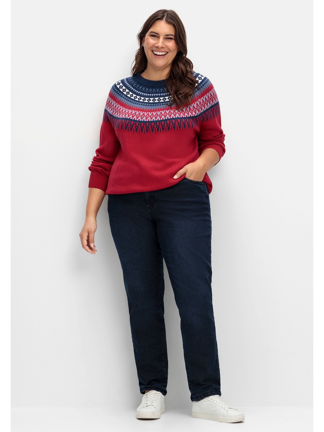 

Джинсы sheego Gerade, цвет dark blue Denim
