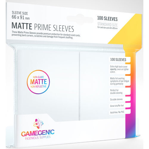 

Аксессуары Gamegenic Matte Prime Sleeves: White (100)