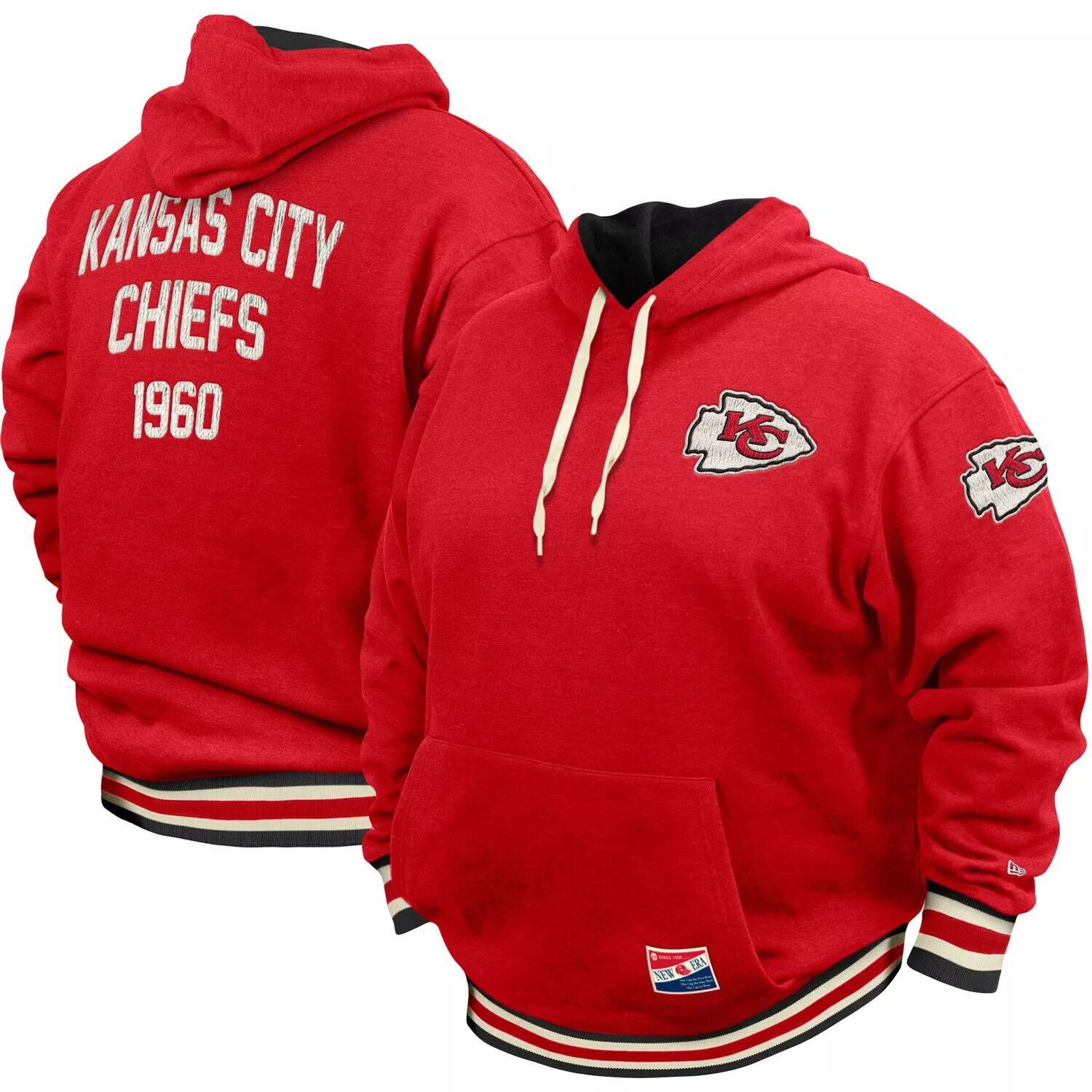 

Мужской красный пуловер с капюшоном Kansas City Chiefs Big & Tall НФЛ New Era