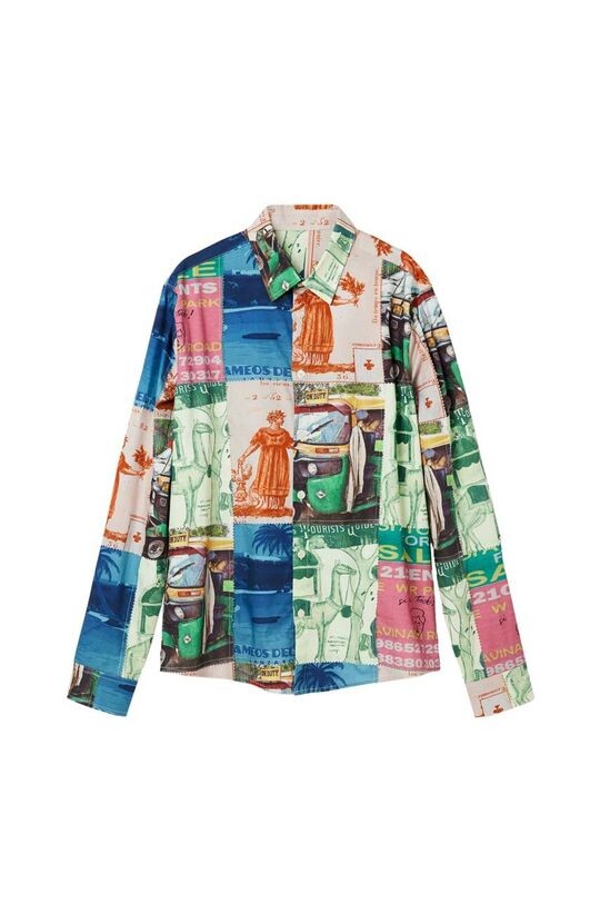 

Рубашка из хлопка Desigual, мультиколор