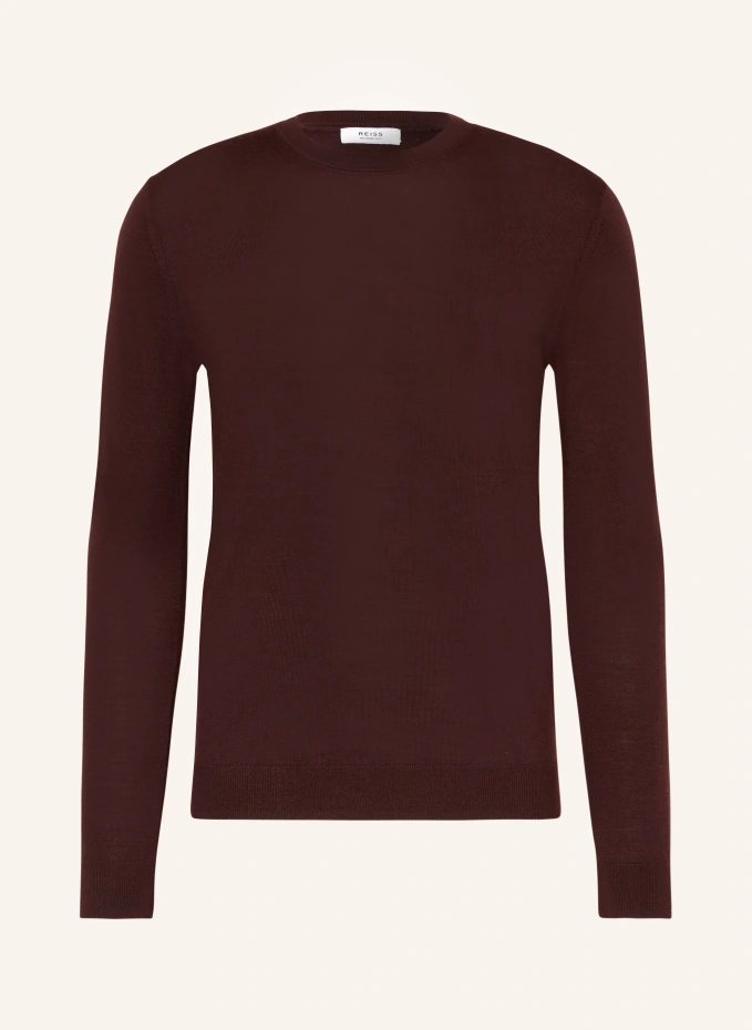 

Свитер wessex из шерсти мериноса Reiss, красный