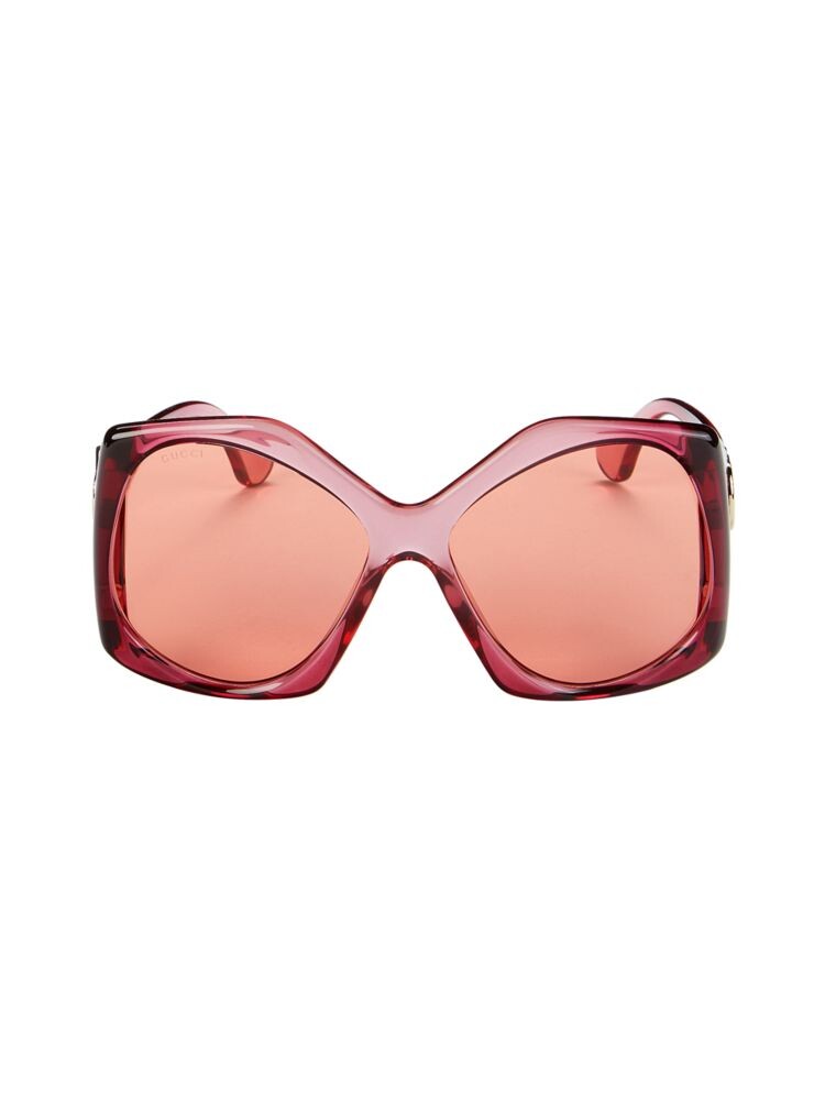 

Солнцезащитные очки-бабочки 62MM Gucci, цвет Dark Burgundy