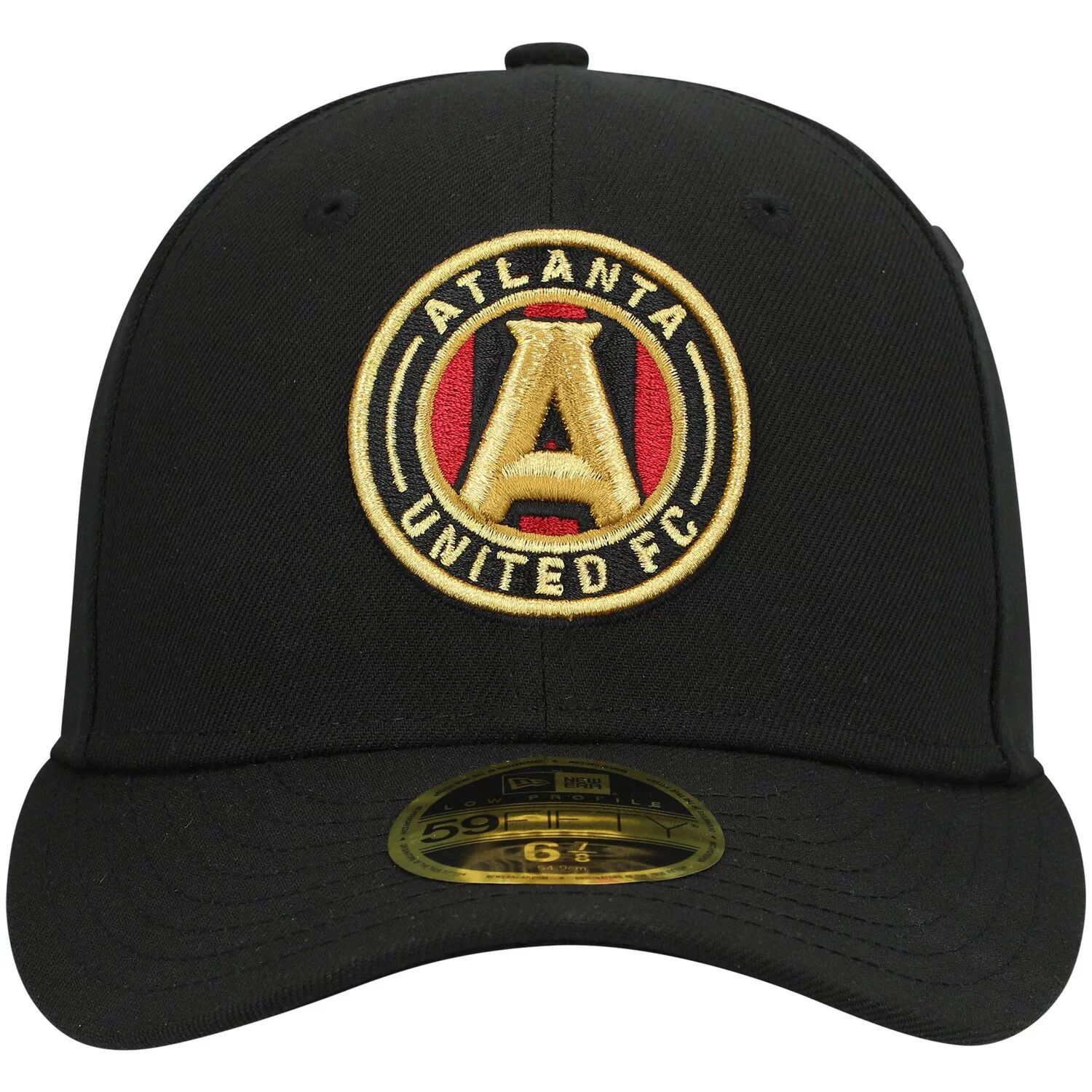 

Мужская облегающая шляпа New Era Black Atlanta United FC Primary Logo Low Profile 59FIFTY