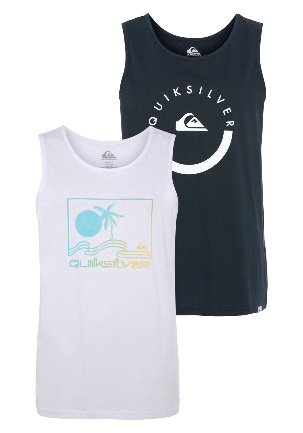 

Футболка Quiksilver, черно-белый, Черный