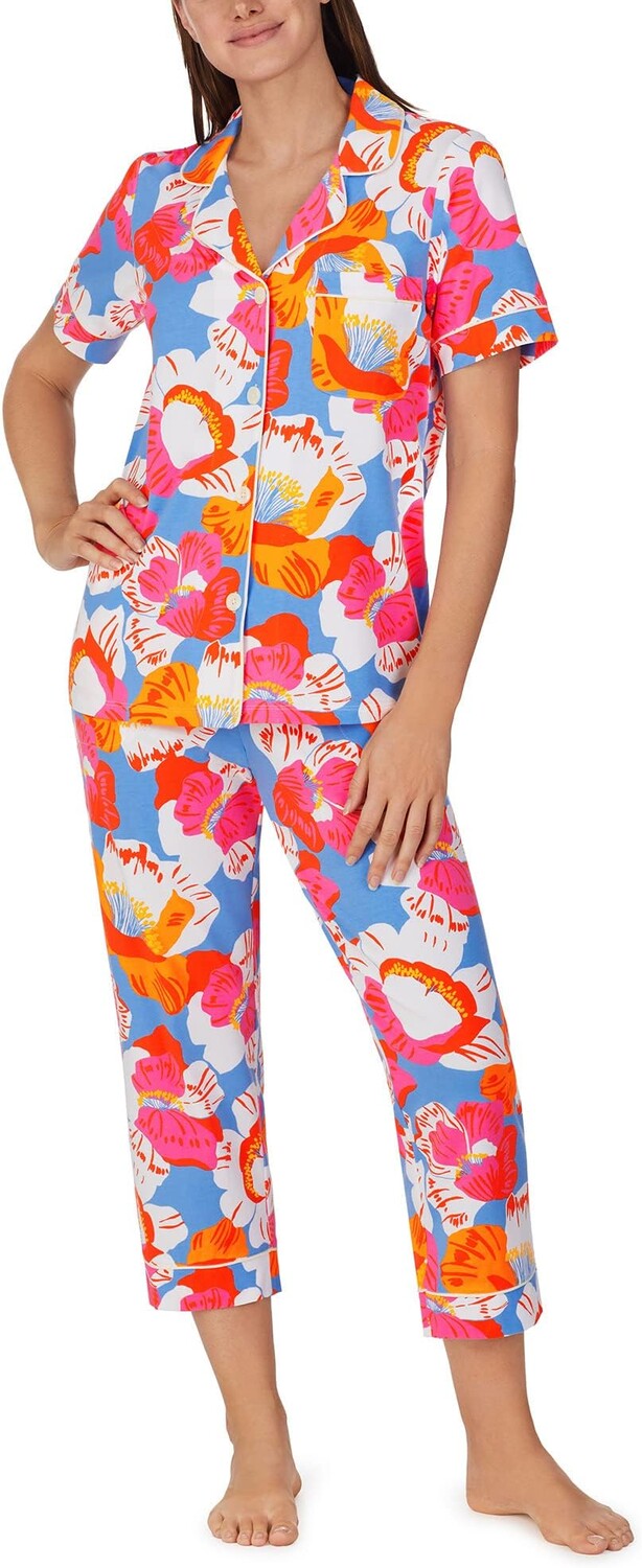 

Укороченная пижама с короткими рукавами Bedhead PJs, цвет Morning Flowers