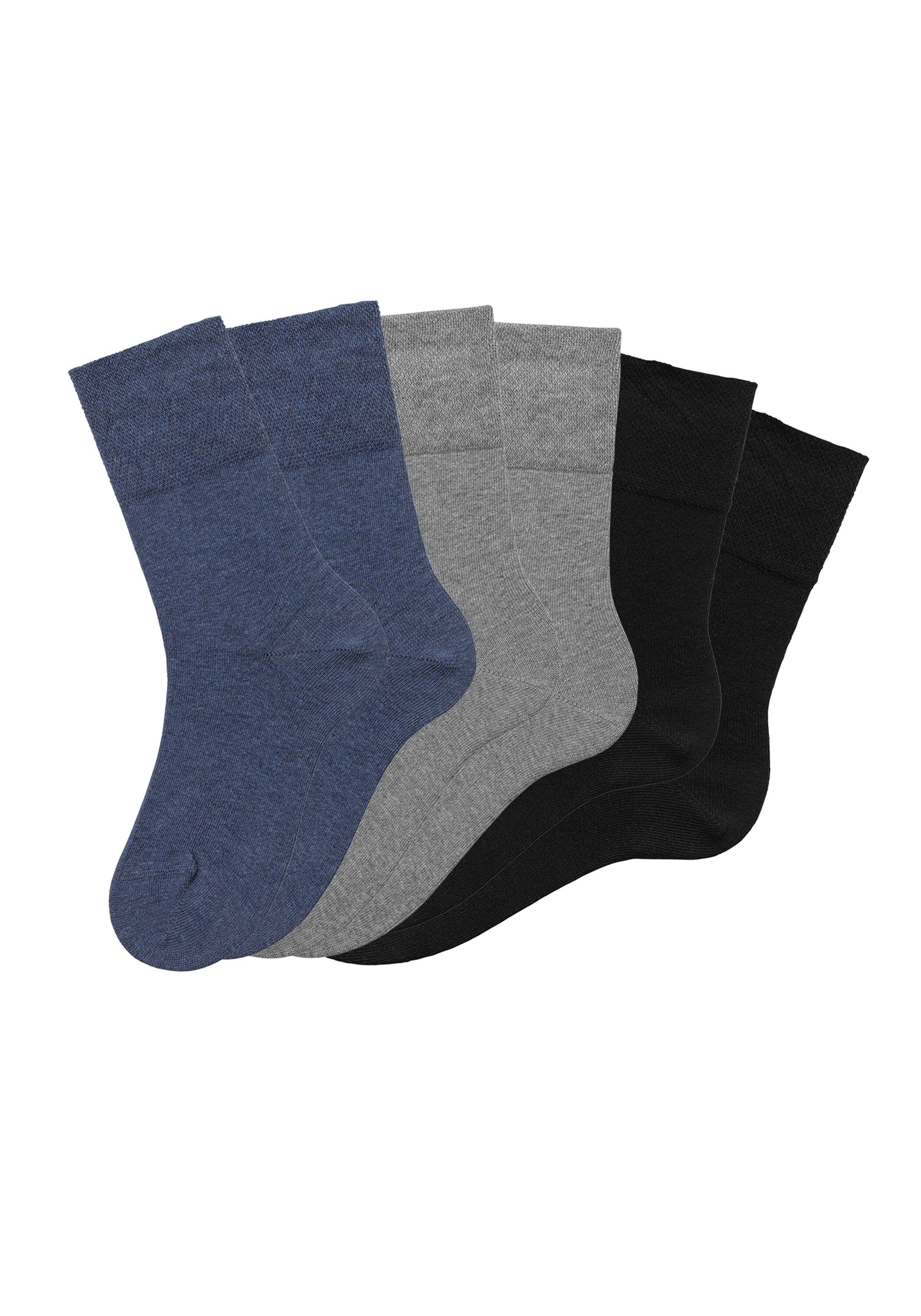 Носки H.I.S, цвет 2x jeans, 2x schwarz, 2x grau meliert носки bench sport цвет 2x schwarz 2x weiß 2x grau meliert