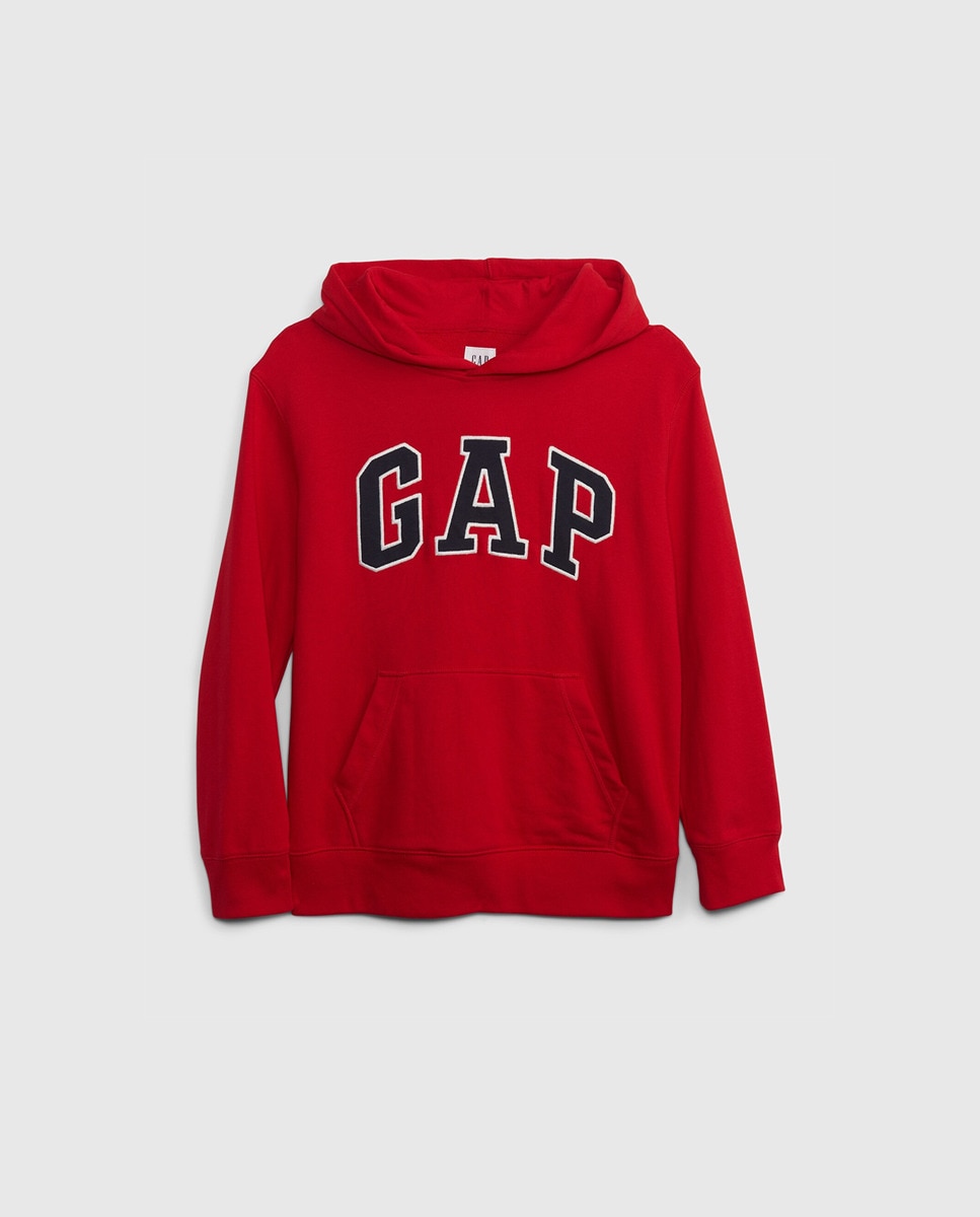 Толстовка с капюшоном для мальчика с логотипом Gap, красный