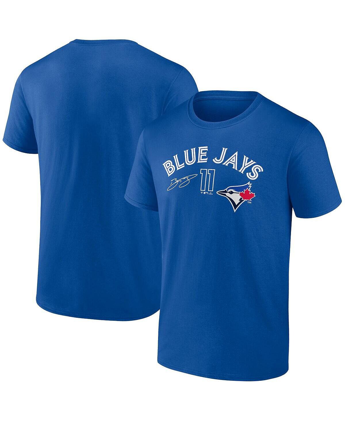 

Мужская фирменная футболка bo bichette royal toronto blue jays с именем и номером игрока Fanatics