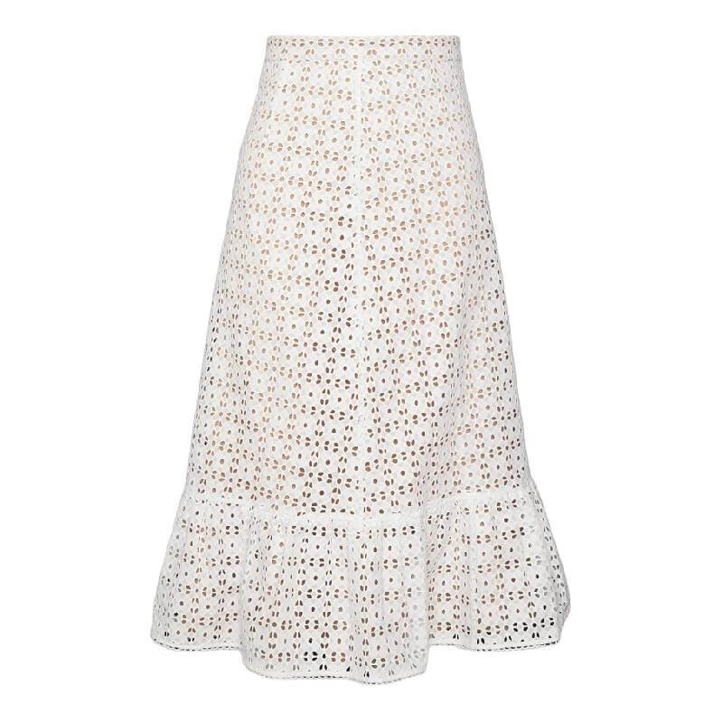

Юбка Michael Kors Eyelets Midi, белый