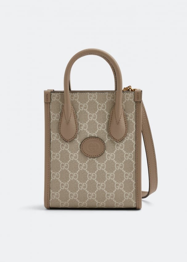 

Сумка-тоут GUCCI Interlocking G mini tote bag , бежевый