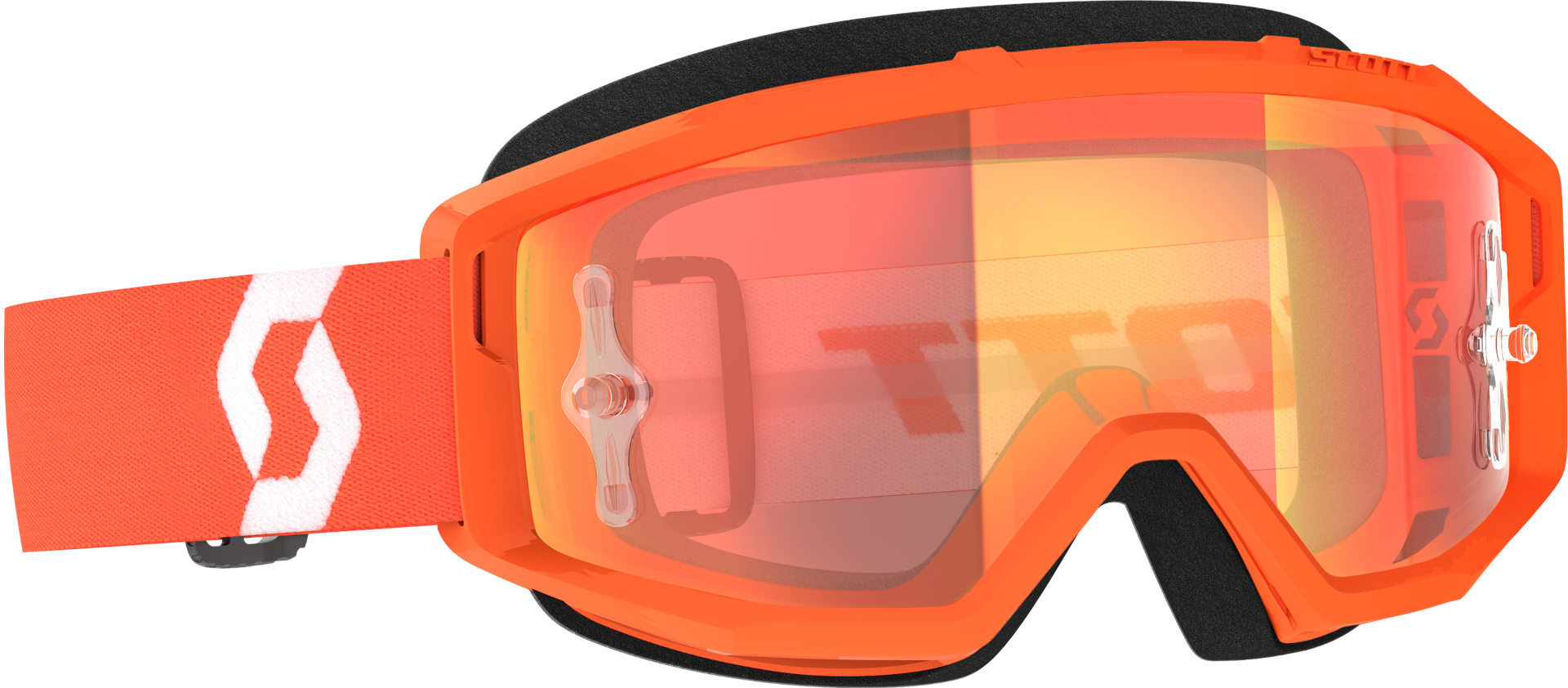 Мотоциклетные очки Scott Primal с логотипом, оранжевый/белый