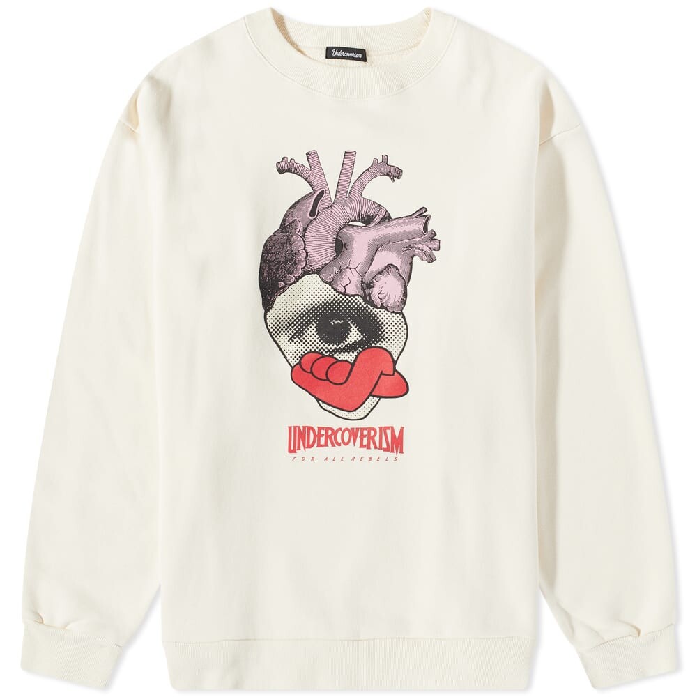 

Толстовка Undercoverism Heart Logo Print Crew Sweat, Белый