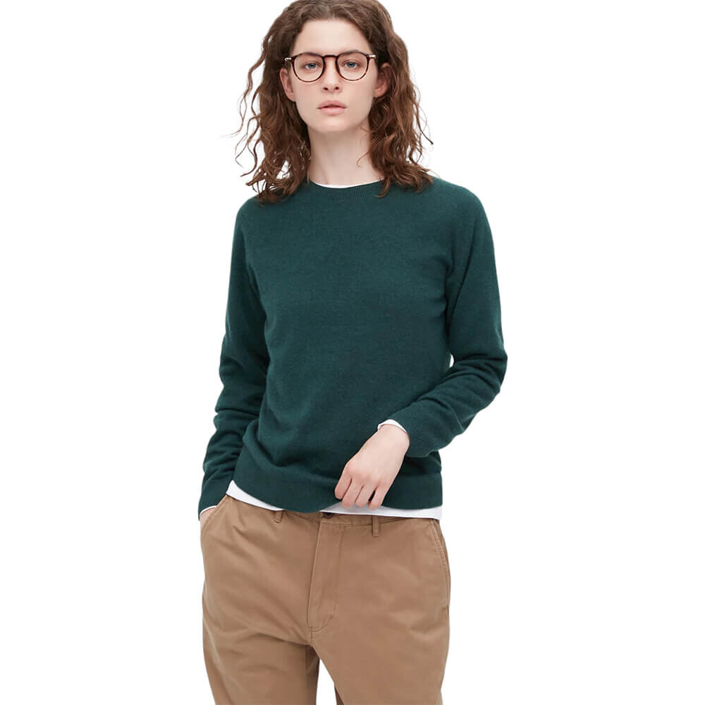 

Джемпер Uniqlo Cashmere 3D Knit Seamless, темно-зеленый