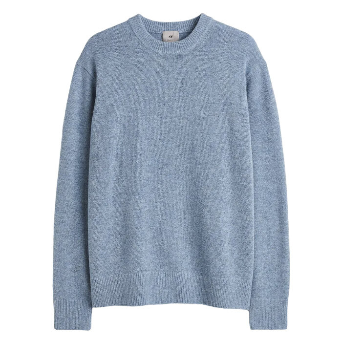 

Джемпер H&M Knit Wool, светло-синий