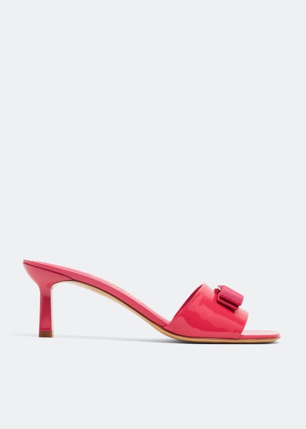 

Сандалии FERRAGAMO Vara bow slide sandals, розовый