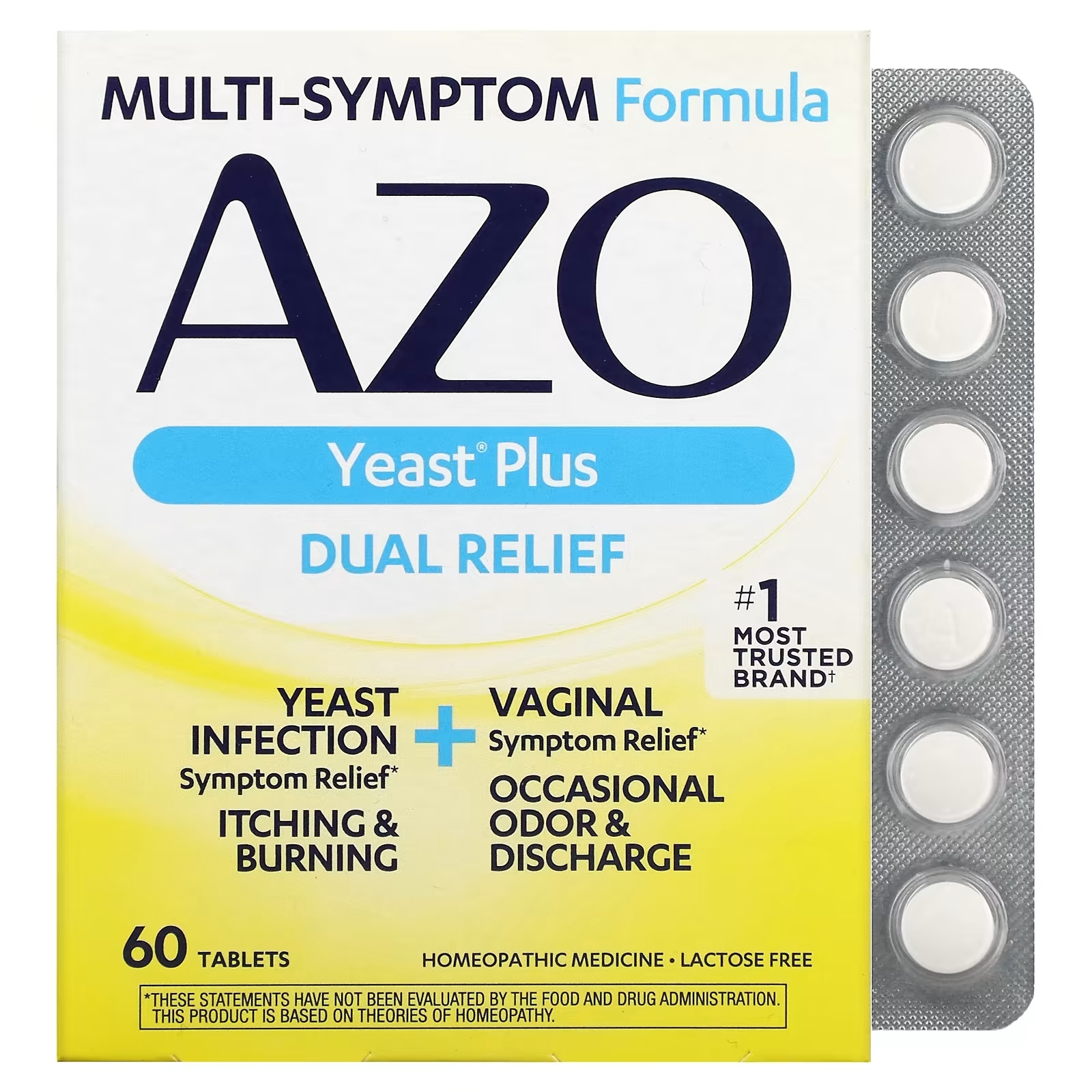 Дрожжи Azo Plus, 60 таблеток azo облегчение боли органов мочеотделительной системы 30 таблеток