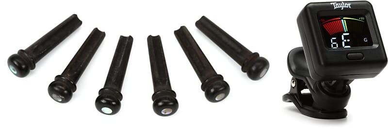 

Набор штифтов Taylor Ebony Bridge с точками Abalone и цифровым клип-тюнером Taylor 7251=1 1200=1