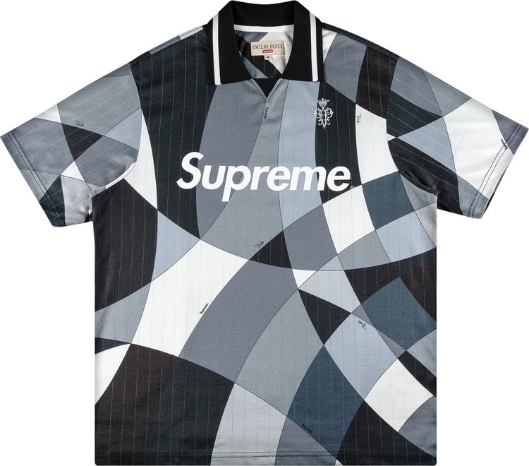 Футболка Supreme x Emilio Pucci Soccer Jersey 'Black', черный