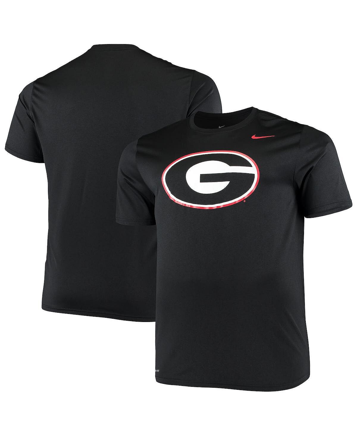 

Мужская черная футболка с логотипом georgia bulldogs big and tall legend primary Nike, черный