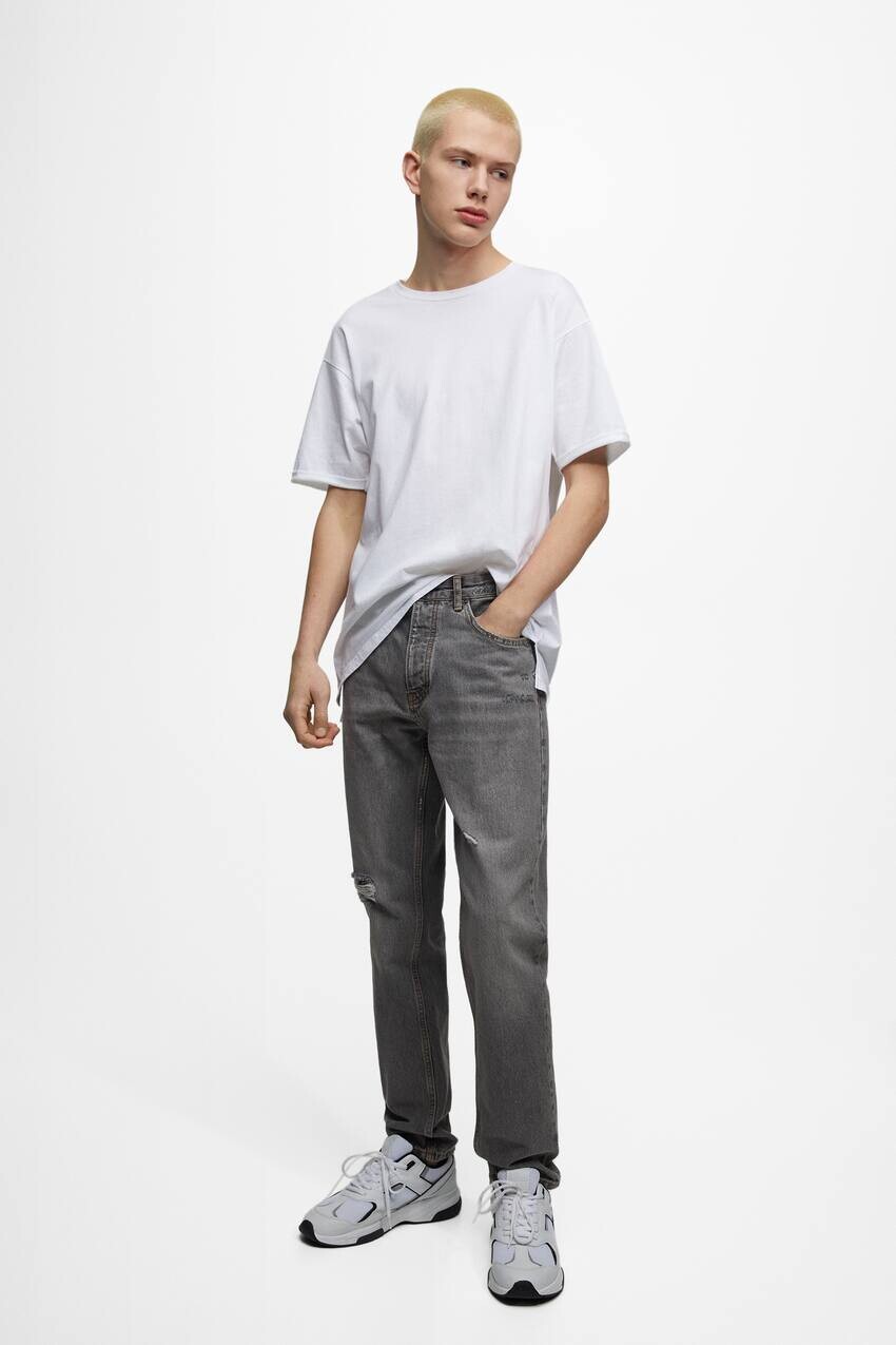 

Зауженные джинсы 90-х Pull&Bear, темно-серый