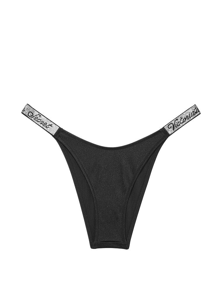 

Плавки бикини Victoria's Secret Swim Shine Strap Brazilian, чёрный