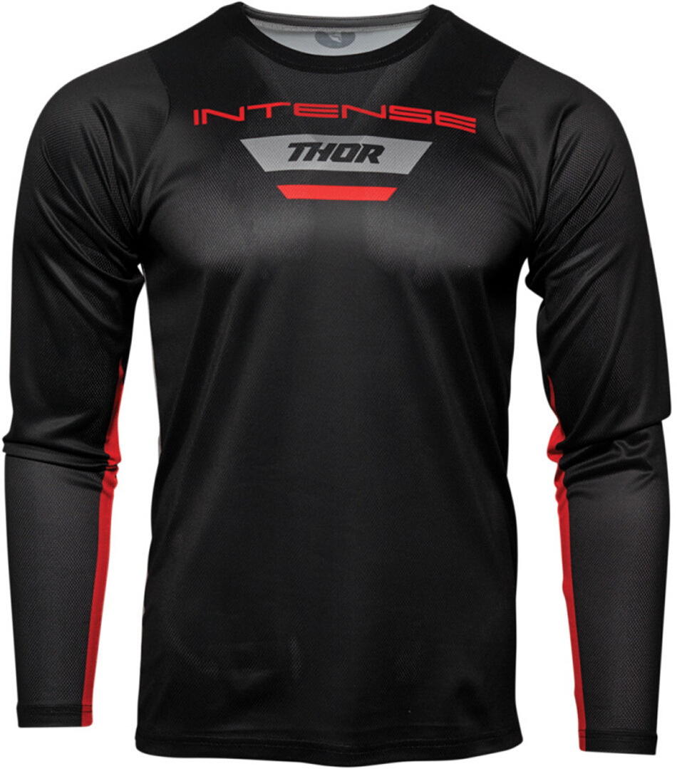 Футболка Джерси Thor Intense Assist Team велосипедная, черный/красный футболка джерси thor intense assist dart велосипедная черный красный