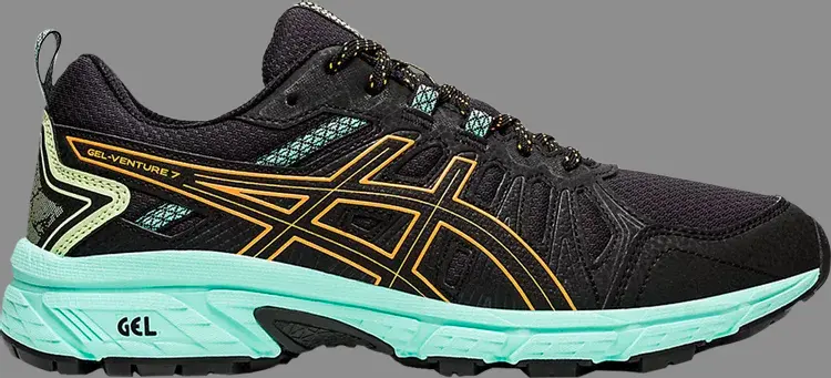 

Кроссовки wmns gel venture 7 'black mint orange pop' Asics, черный