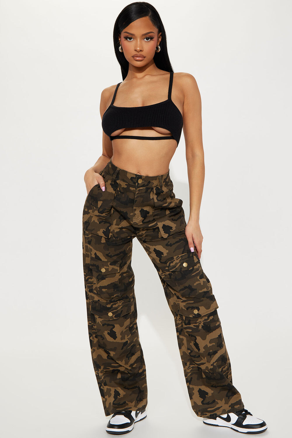 

Брюки карго Fashion Nova RJH20707CM, оливковый, Зеленый