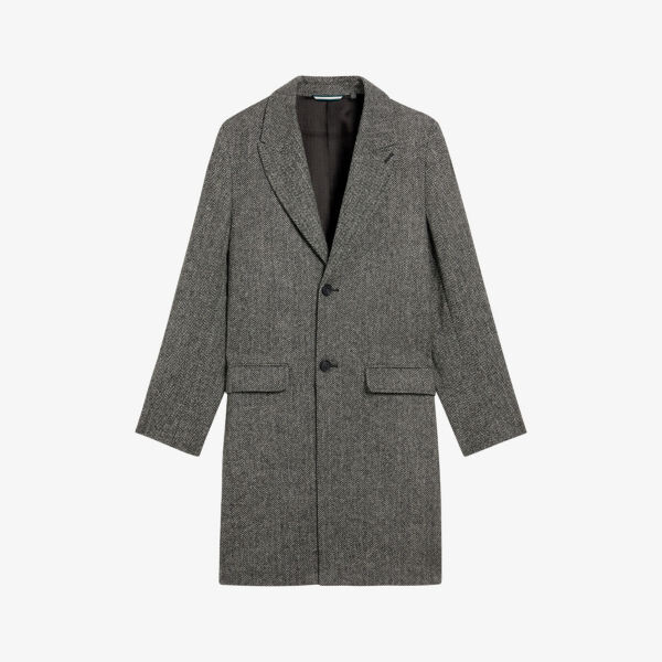 

Однобортное шерстяное пальто Raywood Ted Baker, серый