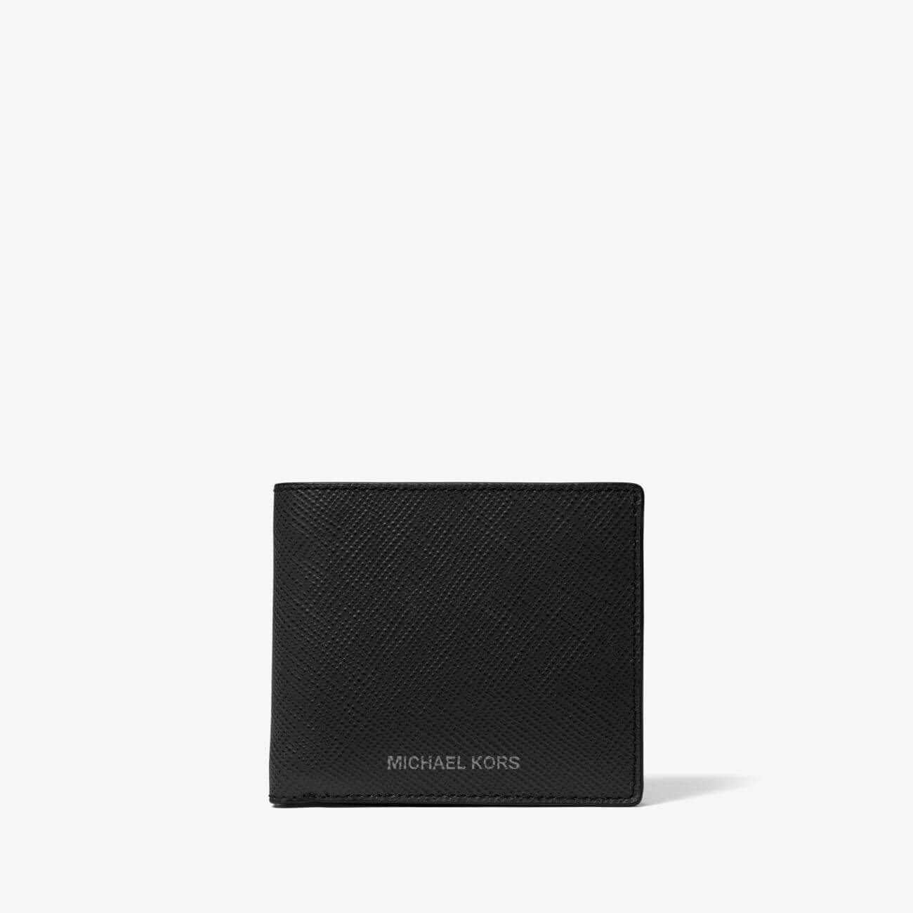 

Кошелек Michael Kors Harrison Crossgrain Leather Billfold With Passcase, черный