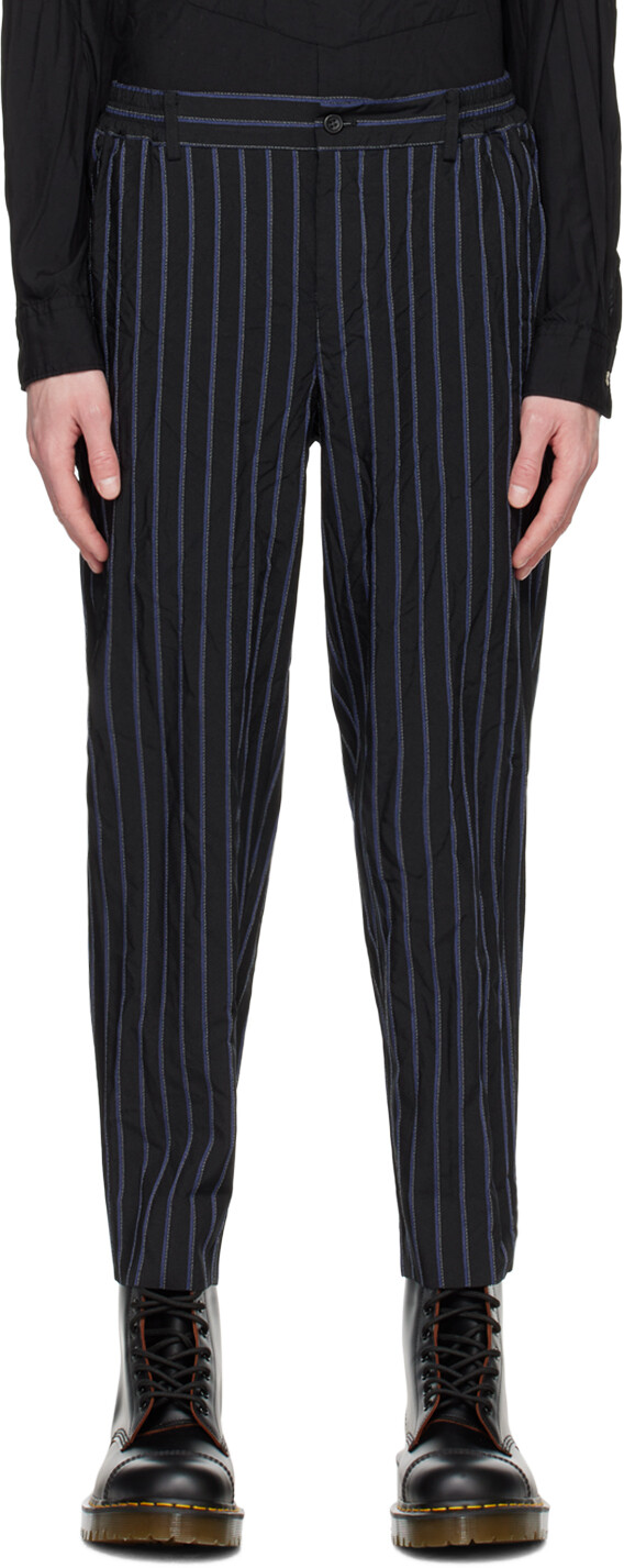 

Черные брюки в полоску Comme des Garçons Homme Deux, Черный