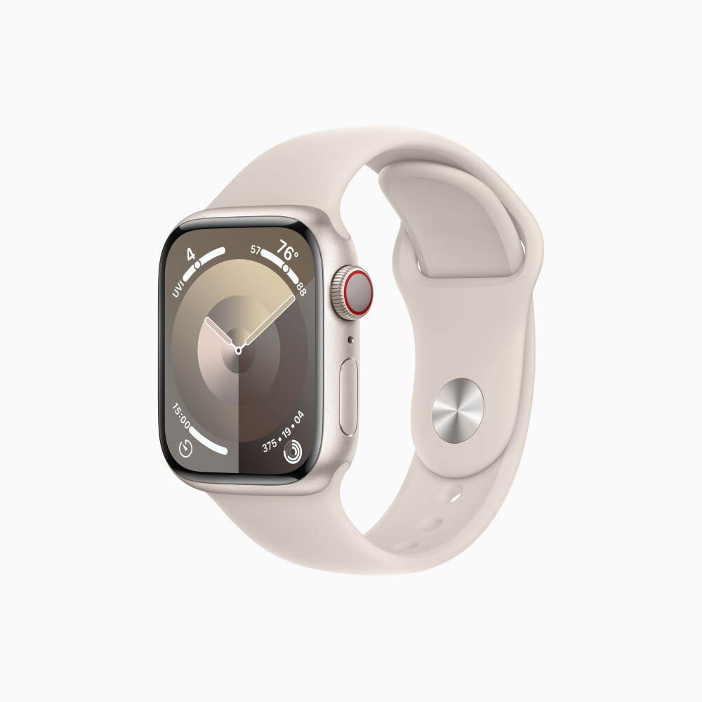 

Умные часы Apple Watch Series 9 (GPS+Cellular), 41мм, Starlight Aluminum Case/Starlight Sport Band - M/L, Серебристый;бежевый