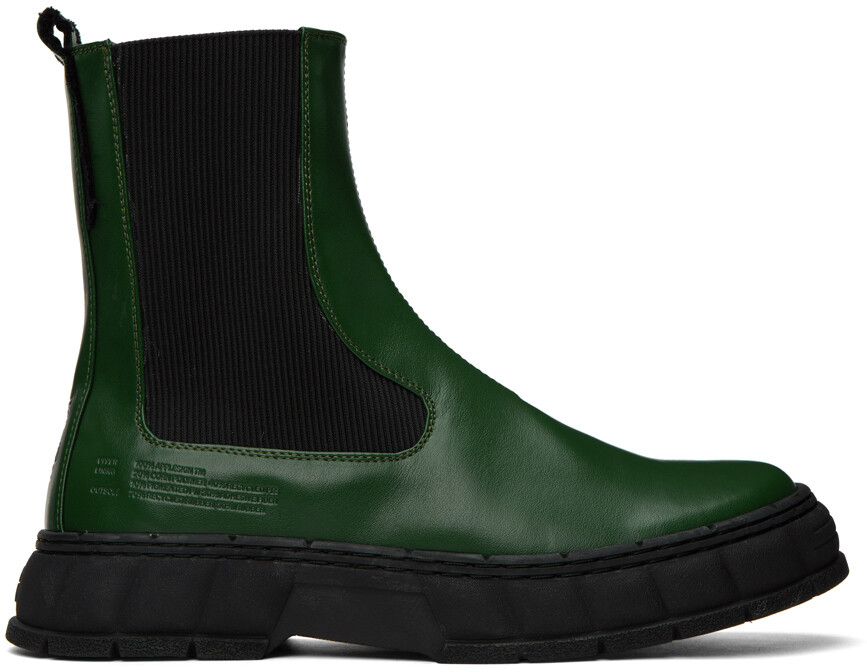 

Эксклюзивные зеленые ботинки SSENSE 1997 года Virón, Зеленый