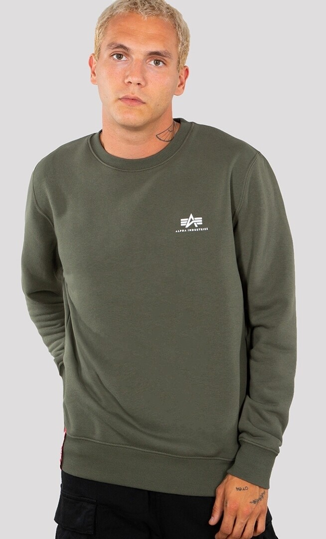 

Толстовка Alpha Industries Basic Small Logo, оливковая