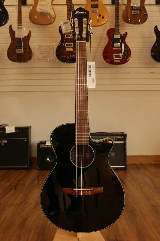 ibanez aeg50n bkh электроакустическая гитара с нейлоновыми струнами цвет чёрный Ibanez AEG50N Электроакустическая Гитара - Черный Глянец AEG50N Acoustic-Electric Guitar