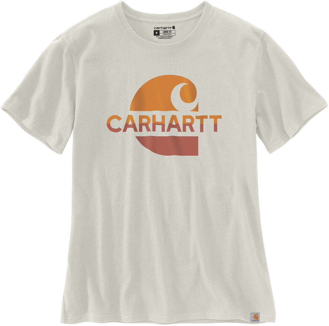 

Футболка женская Carhartt Loose Fit Heavyweight Faded C Graphic, кремовый