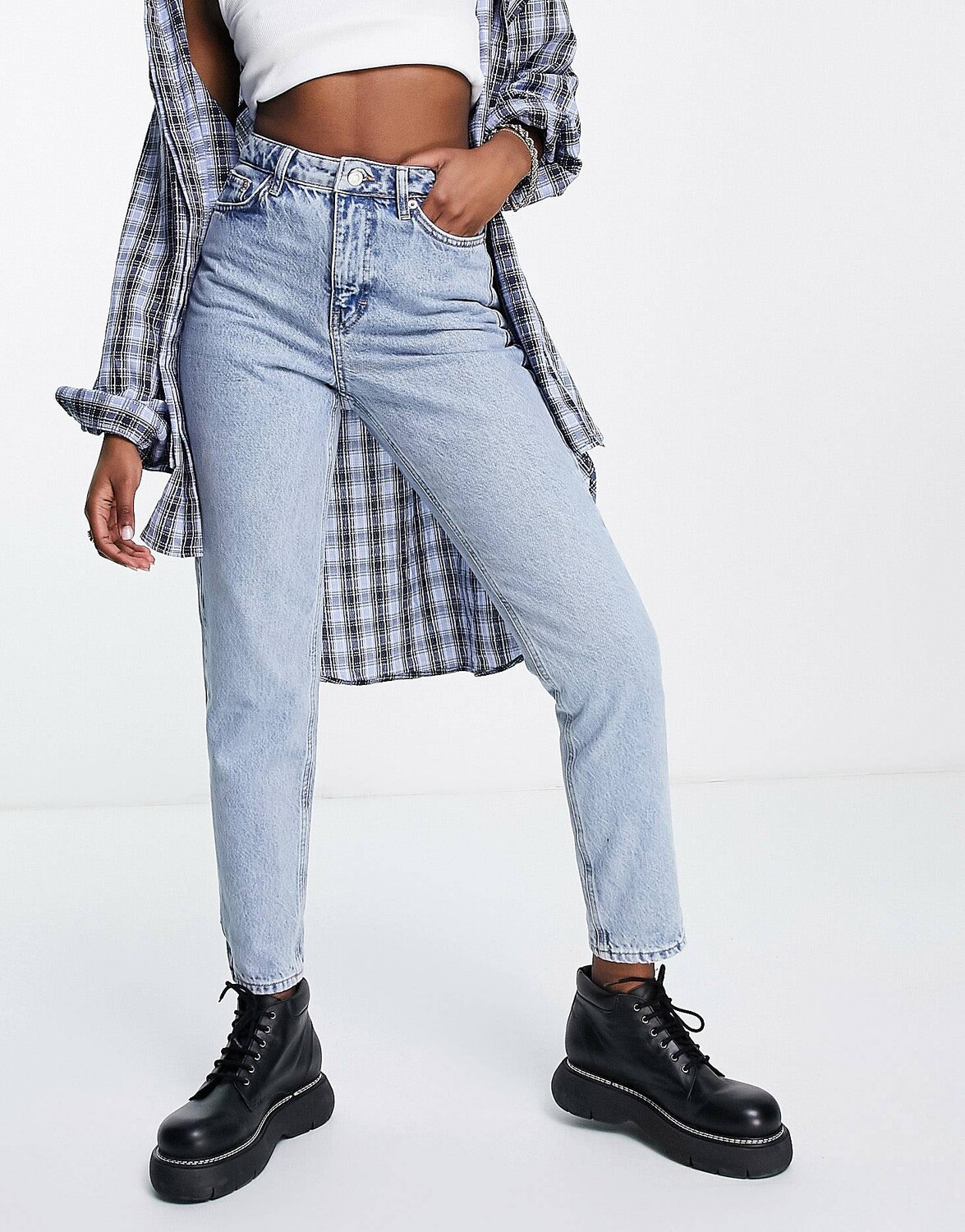 

Выбеленные джинсы для мам Topshop