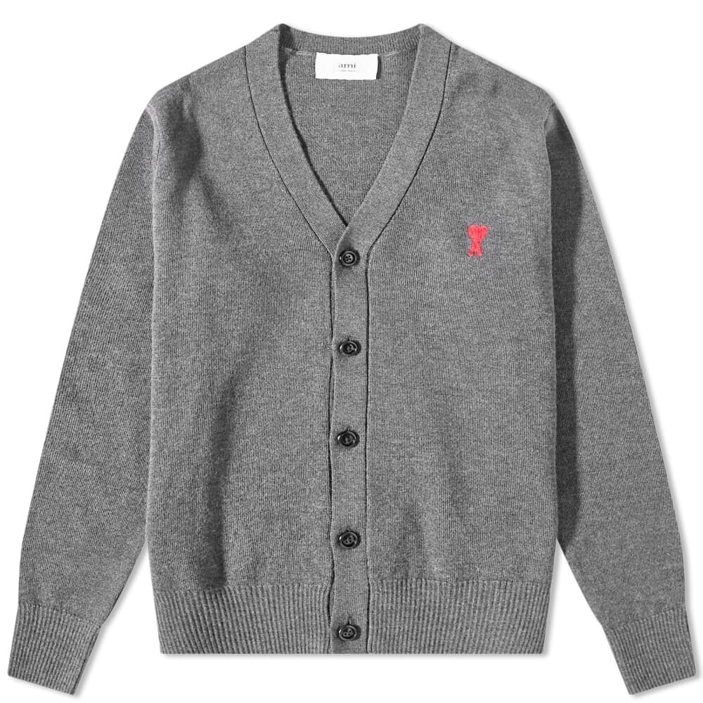 

Джемпер AMI Small A Heart Cardigan, Серый