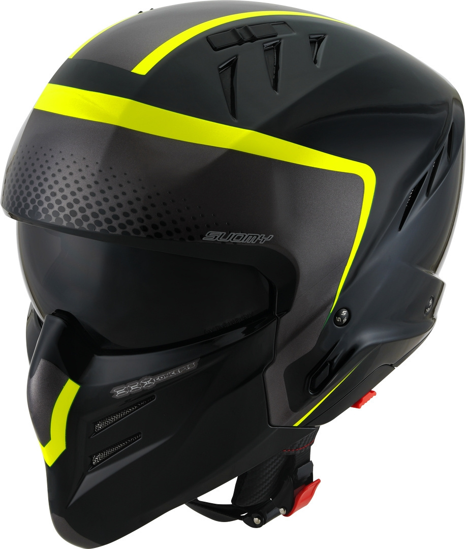 Suomy Armor Crew 2023 Реактивный шлем, черный/желтый