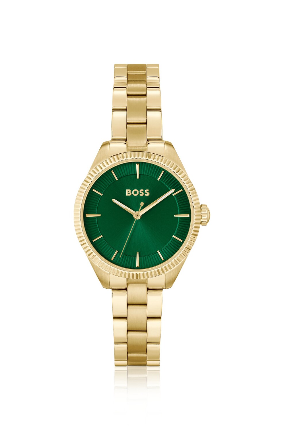 

Часы Boss Crystal-index With Two-tone Bracelet, золотой
