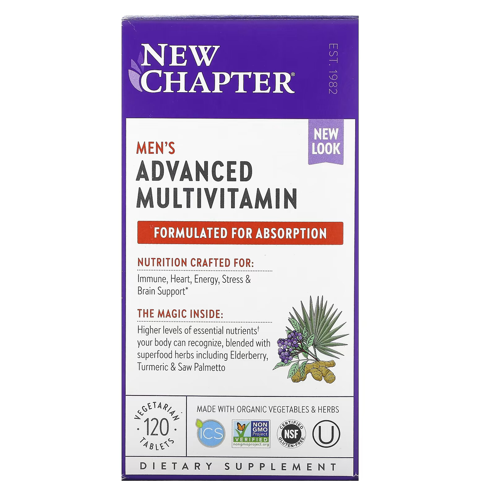New Chapter, улучшенный мультивитаминный комплекс для мужчин, 120 вегетарианские таблетки new chapter улучшенный мультивитаминный комплекс для женщин 120 вегетарианских таблеток