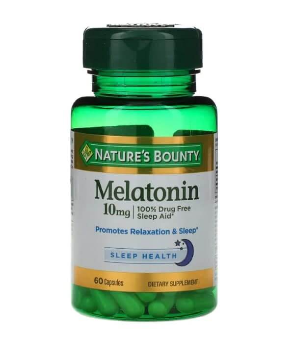 Мелатонин, 10 мг, 60 капсул, Nature's Bounty куркума 450 мг 60 капсул nature s bounty