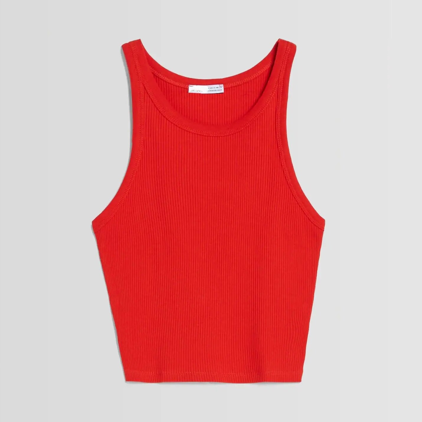 

Топ Bershka Sleeveless Ribbed, красный