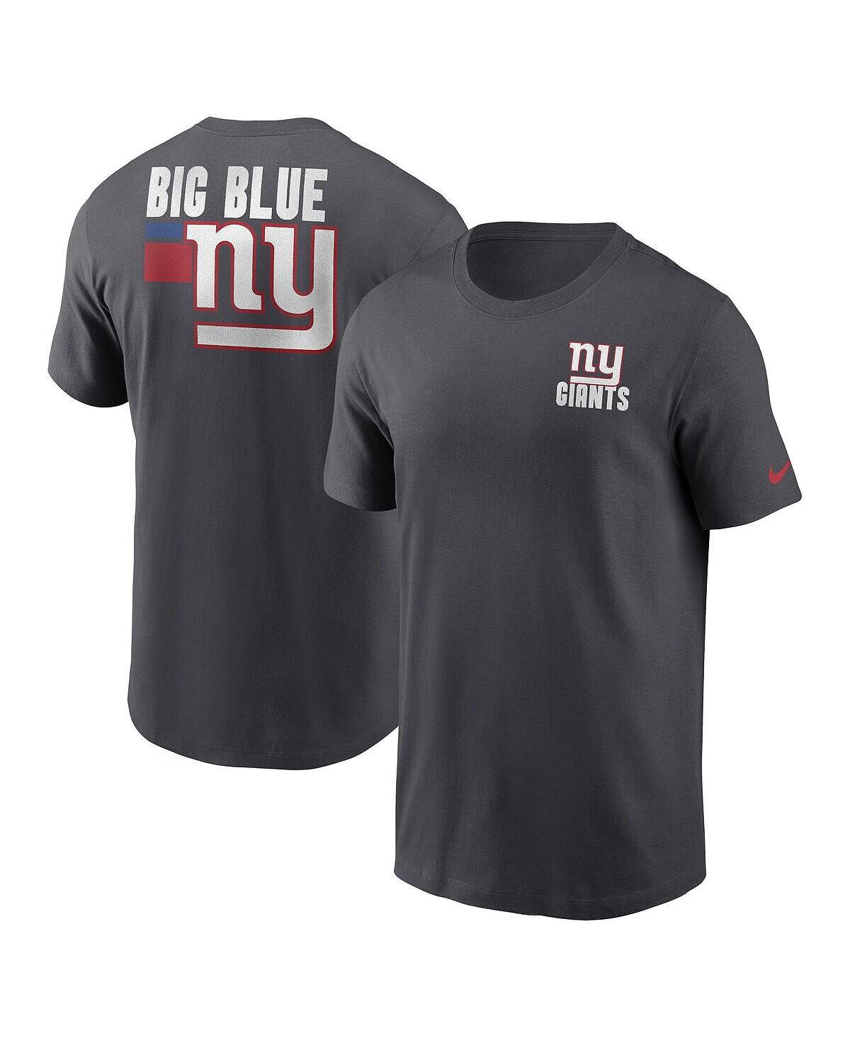

Мужская антрацитовая футболка New York Giants Blitz Essential Nike